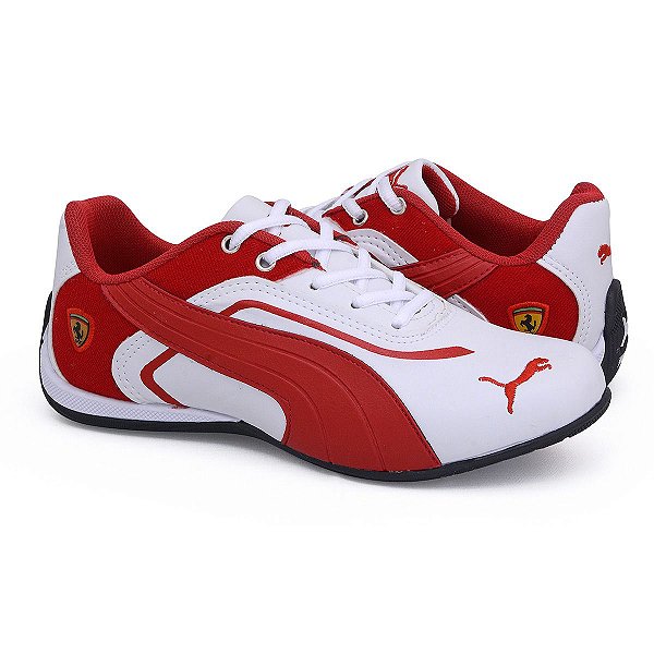Tênis Puma Ferrari New Branco e Vermelho Masculino - Loja de Calçados  Online | THOWS