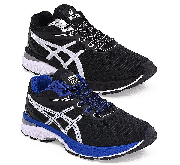 Kit 2 Tênis Asics Revelation Preto Azul e Preto Branco