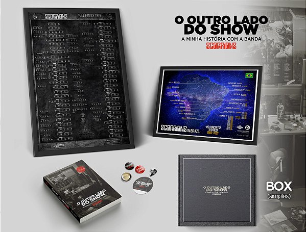 BOX 1 - Livro + Pôster Family Tree + Pôster Mapa BR + Palheta + Botton + Adesivo