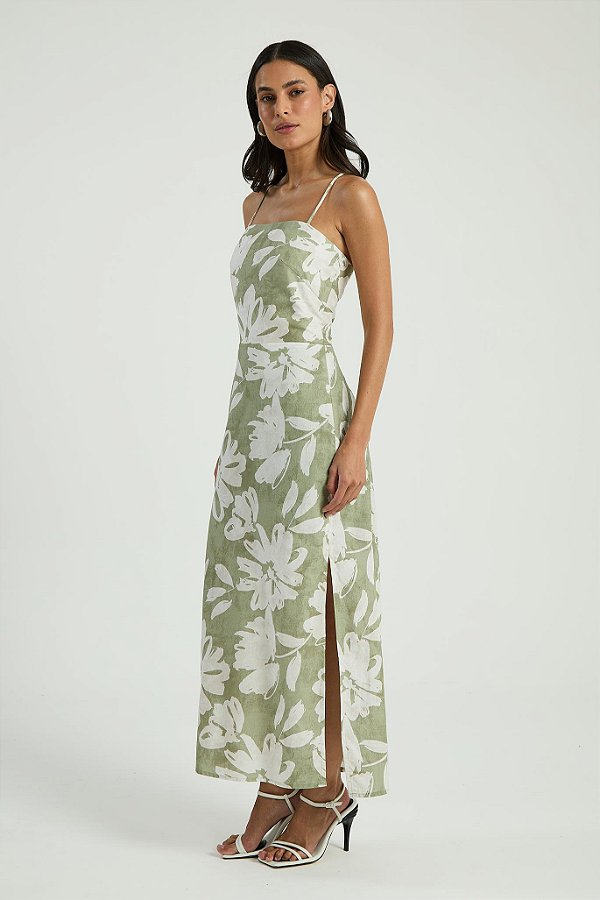 VESTIDO MY PLACE MIDI EST FLOR DE LOTUS G