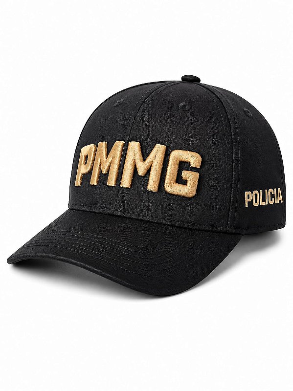 Boné PMMG Preto Unissex Ajustável