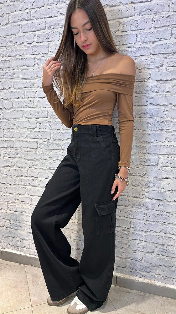 Calça Sarja Cargo