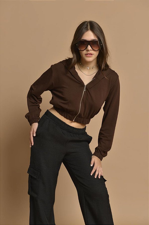 Jaqueta Moletinho Marrom