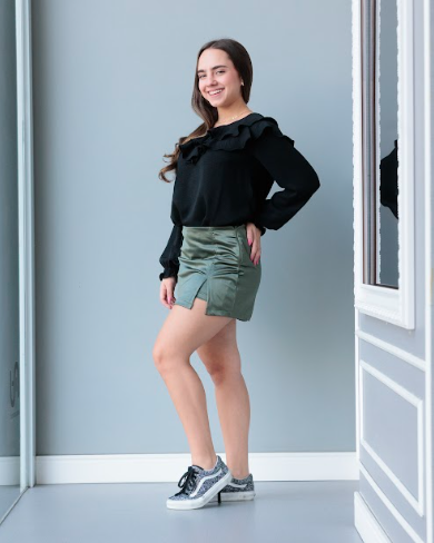 Saia Shorts Prada com Elastano Verde