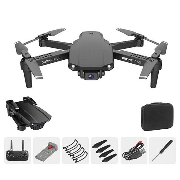 Drone E99 PRO RC Drone 4K HD Câmera dupla, WiFi FPV Dobrável Retorno Automático