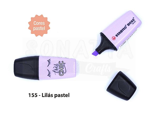 Marcador de Texto STABILO Boss Mini Pastellove - Lilás Pastel 155