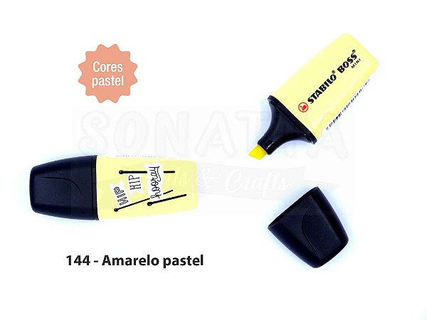 Marcador de Texto STABILO Boss Mini Pastellove - Amarelo Pastel 144