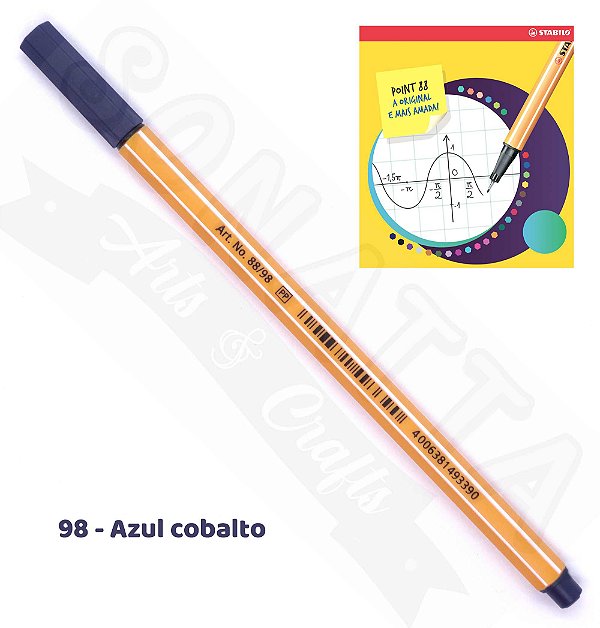 Caneta STABILO Point 88 - Azul Cobalto 98