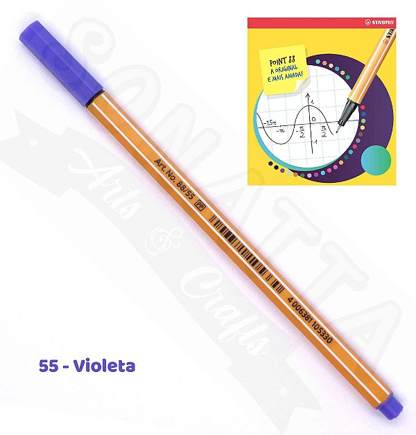 Caneta STABILO Point 88 - Violeta 55