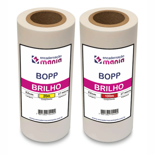 BOPP Brilho 27 micra - Largura 22cm