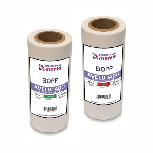BOPP Aveludado (Soft touch / Velvet)- Largura 22cm