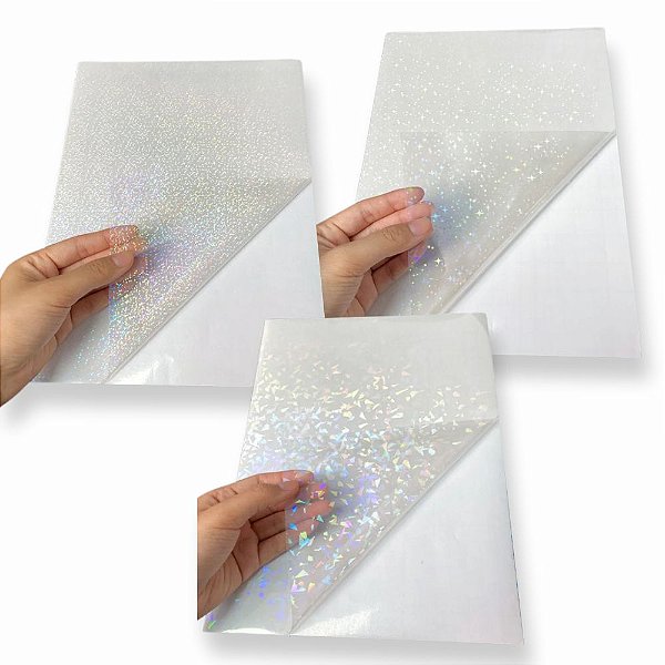 Vinil Holográfico para Laminação a Frio - Folha A4