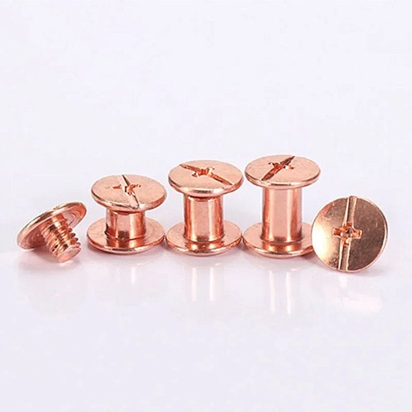 Pct c/ 5 Parafuso para Encadernação - Rosé Gold