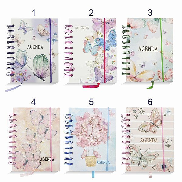 Agenda Permanente Borboleta 19x13,5cm em Papel Interponte