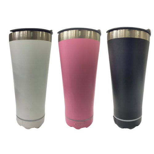 Copo Térmico com Alto Falante Bluetooth e Led