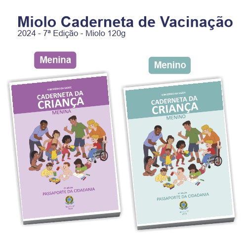 Miolo Caderneta de Vacinação 2024 - 7ª Edição - Miolo 120g
