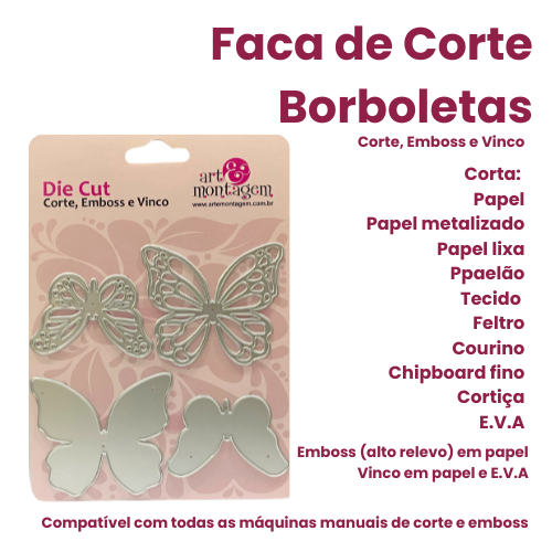 Faca de Corte Borboleta - Art & Montagem