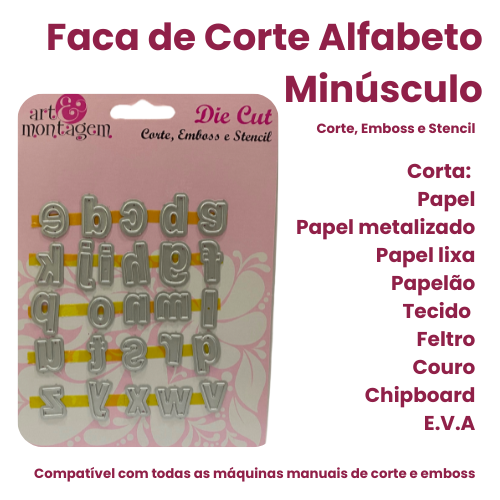 Faca de Corte Alfabeto 90x130mm - Art & Montagem