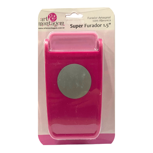 Super Furador com Alavanca Rosa 1,5" (38mm) Gigante Art & Montagem - FGR001