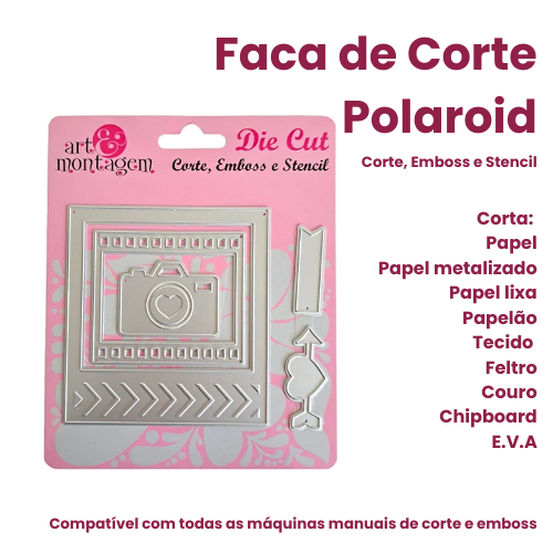 Faca de Corte Câmera Fotográfica - Moldura Polaroid - Art & Montagem
