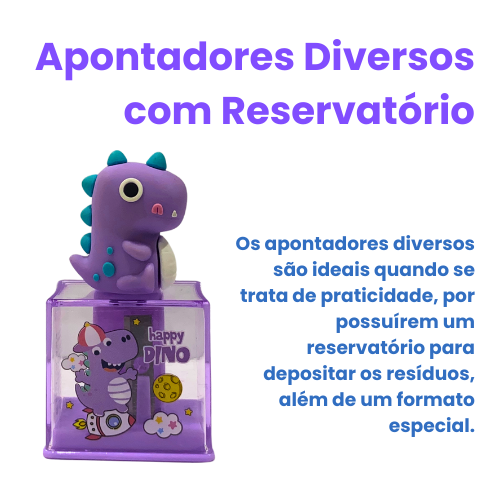 Apontador Dinossauro Quadradinho - Happy Dino