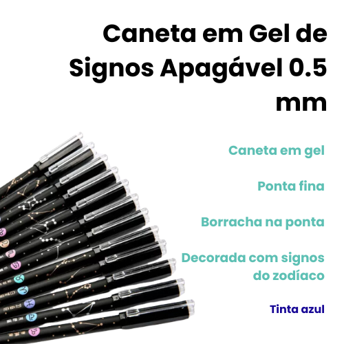 Caneta Gel Apagável Constelação - Caneta Signos