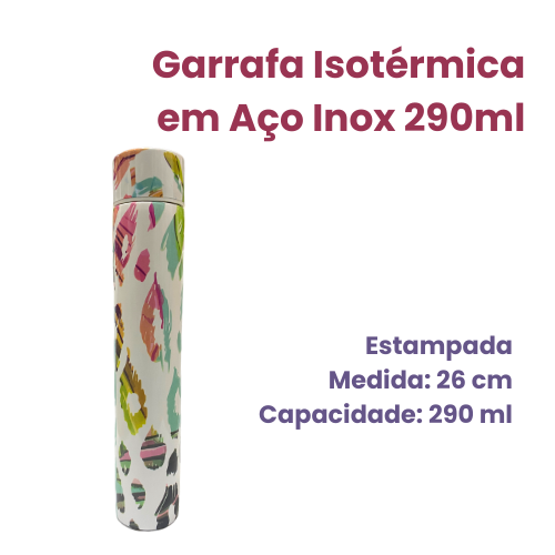 Garrafa Isotérmica Estampada Branca 290ml