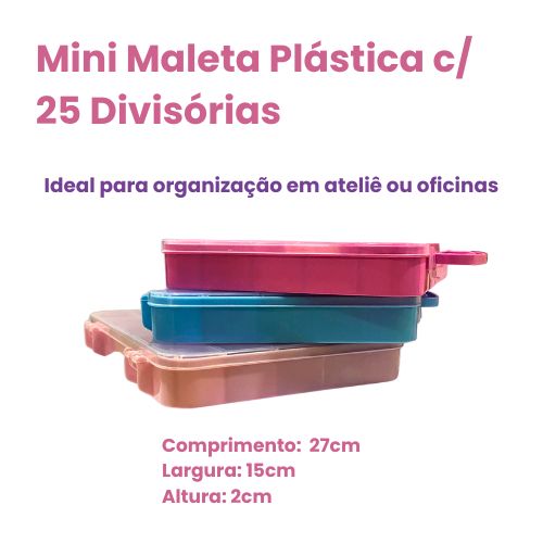 Mini Maleta Plástica c/ 25 Divisórias