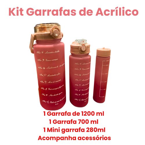 Kit Garrafa 3 em 1 - Cores
