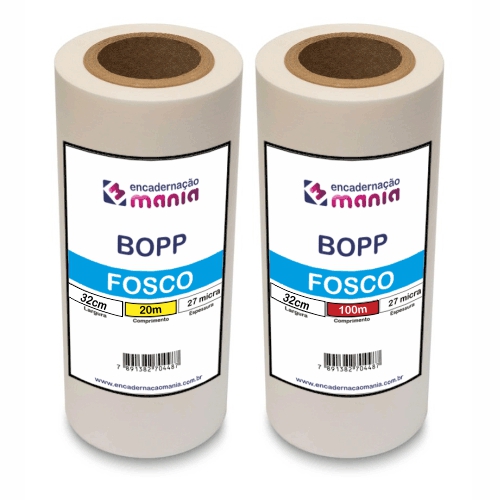 BOPP Fosco 27 micra - Largura 32cm