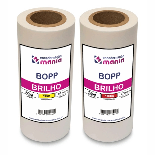 BOPP Brilho 27 micra - Largura 32cm
