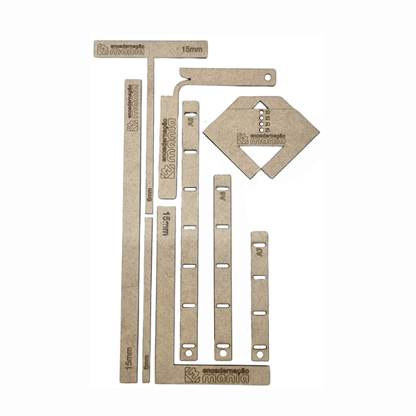 Kit 9 Gabaritos Encadernação Brochura - MDF
