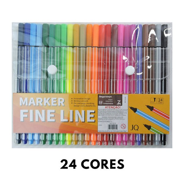 Caneta Fine Line 0.4 mm - 24 Cores