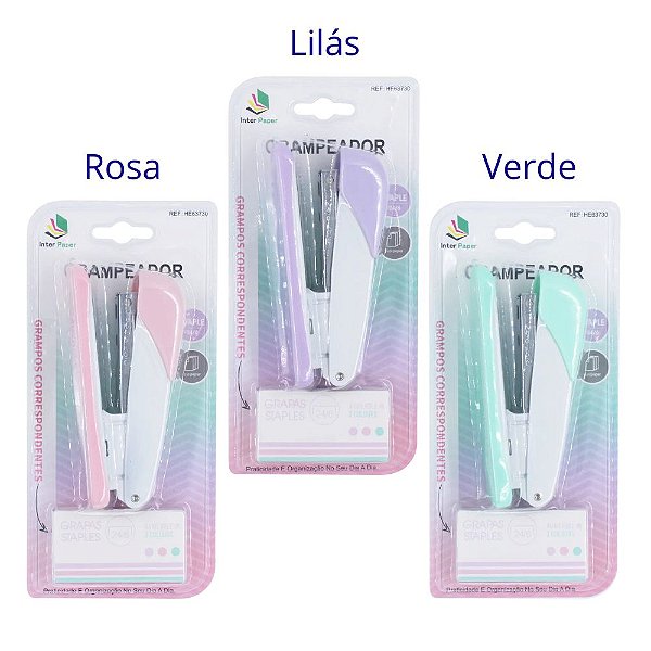 Grampeador C/ Grampos 24/6 - Interpaper