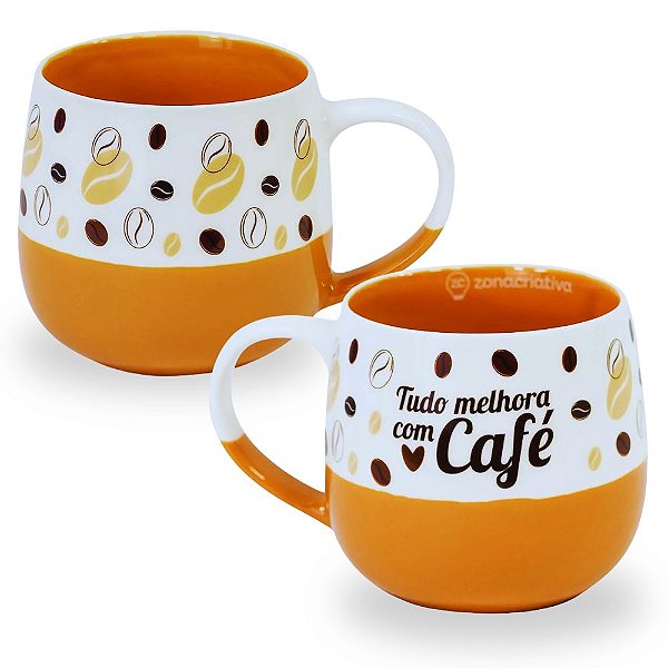 Caneca Maggie Café 400ml em Cerâmica - Zona Criativa