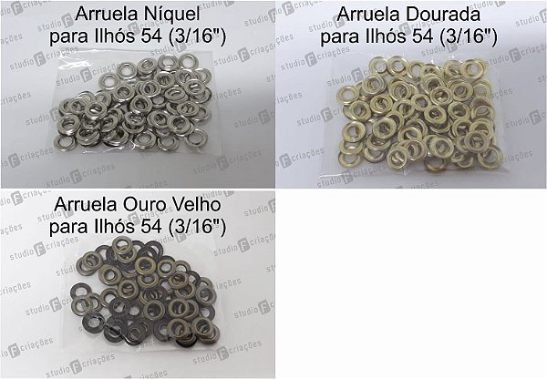 Pct c/ 100 Arruela para ilhos 54