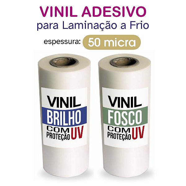 Vinil Adesivo para Laminação a Frio - 5 metros - c/ Proteção UV