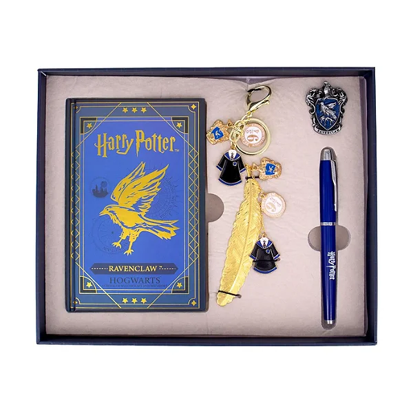Kit Harry Potter (Caderno - Caneta - Chaveiro - Broche - Marca Página)