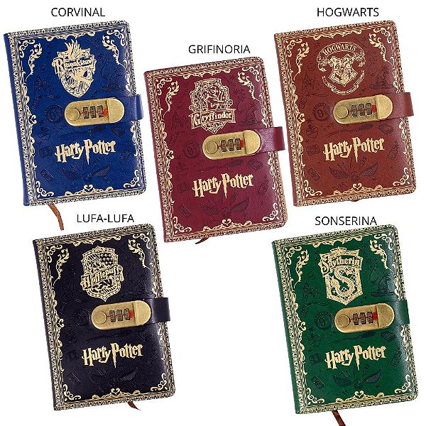 Diário Casas Harry Potter - Fecho c/ Segredo