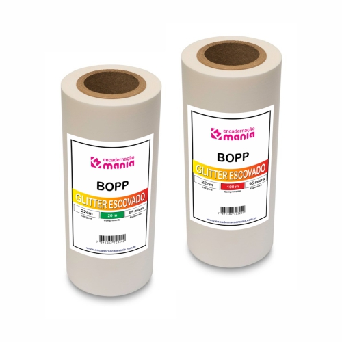 BOPP Glitter Escovado - A4 - Largura 22cm