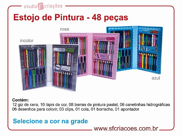 Estojo de Pintura - 48 peças