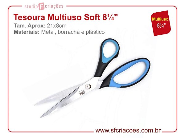Tesoura Multiuso Soft 8 1/4"