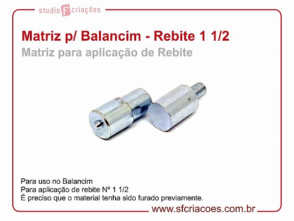 Matriz para Balancim - Aplicação de Rebite 1 1/2