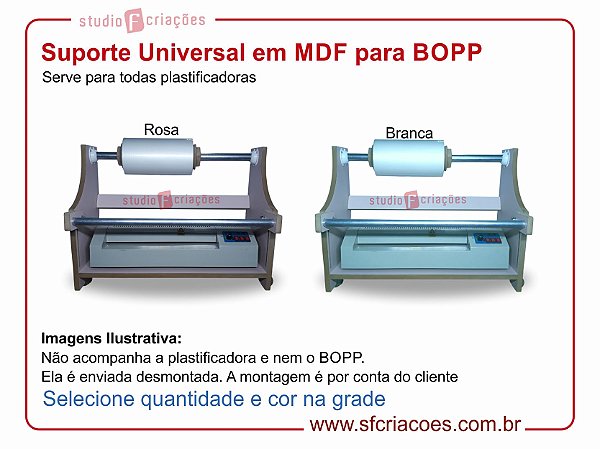 Suporte Universal uso de BOPP na plastificadora em MDF