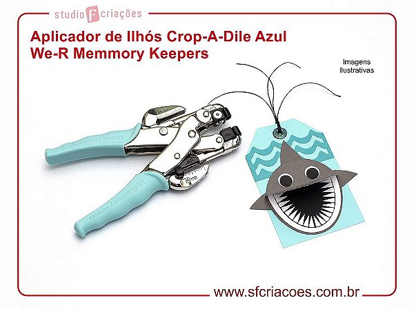 Aplicador de Ilhós Crop-A-Dile Azul We R Memmory Keepers