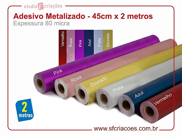 Adesivo Metalizado - 45cm x 2 metros