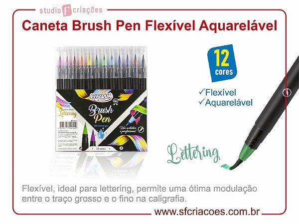 Caneta Brush Pen Aquarelável