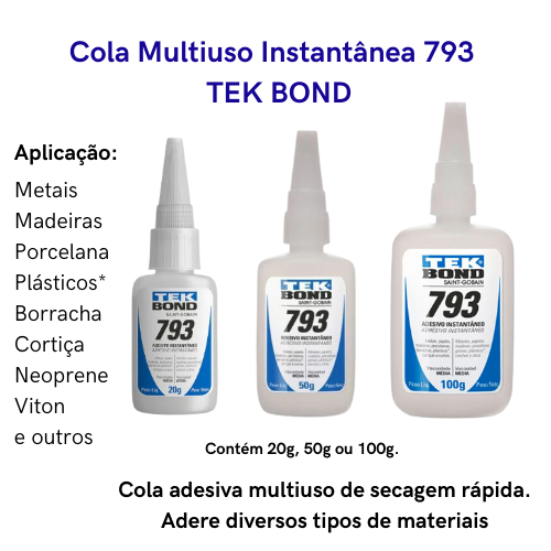 Cola Instantânea Multiuso 793 TEKBOND
