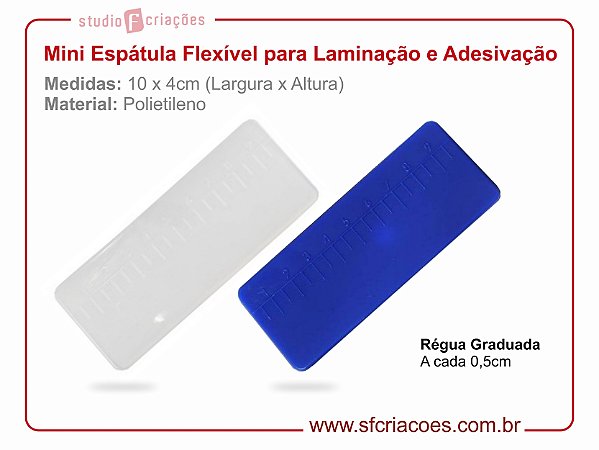 Mini Espátula Flexível para Laminação e Adesivação