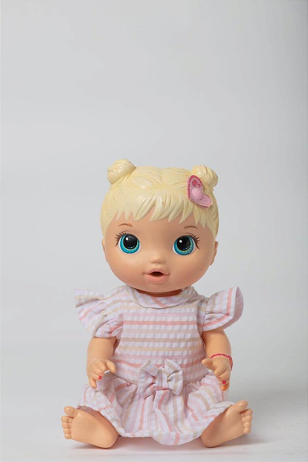 Vestido de Boneca Baby Alive Listrado